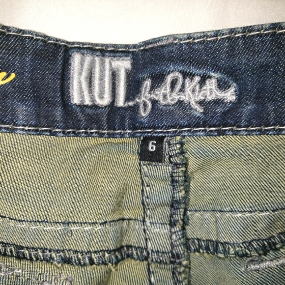 Kut from the Kloth Dark Wash So Low Boot Cut Jeans Blue Size 6 - Picture 7 of 13